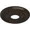 Ekena Millwork Palmetto Ceiling Medallion (Fits Canopies up to 4 7/8"), 12 1/8"OD x 3 1/2"ID x 1"P, Stone Hearth CM12PMSHF - alternate 2